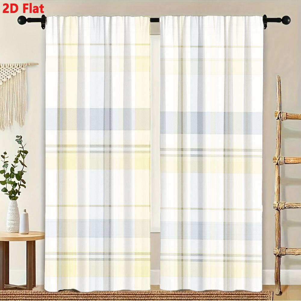 2Pcs Curtains 2D Flat Seamless - Home Decor Color Palettes ulasan dan harga