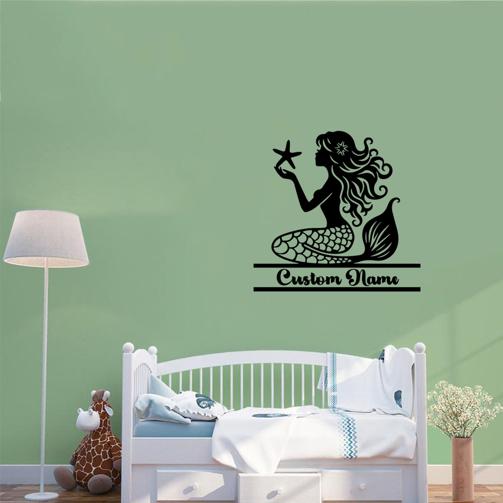 1PC Creative Mermaid Personali - Home Decor Wall Tiles ulasan dan harga