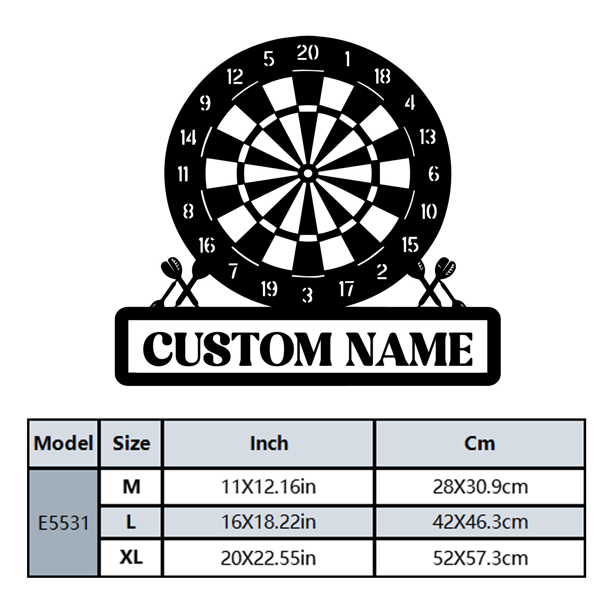 1PC Cool Dartboard Customizabl - Home Decor Wall Tiles ulasan dan harga