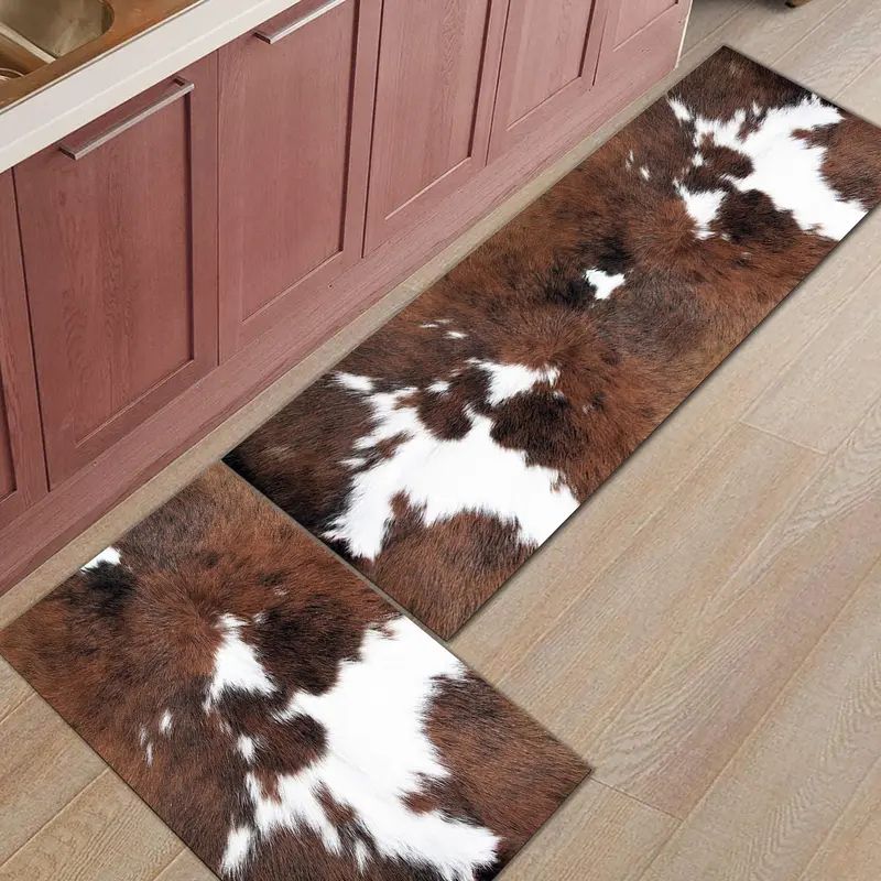 VIKAMA 1/2Pcs Western Cow Prin - Cowhide Rug Faux ulasan dan harga