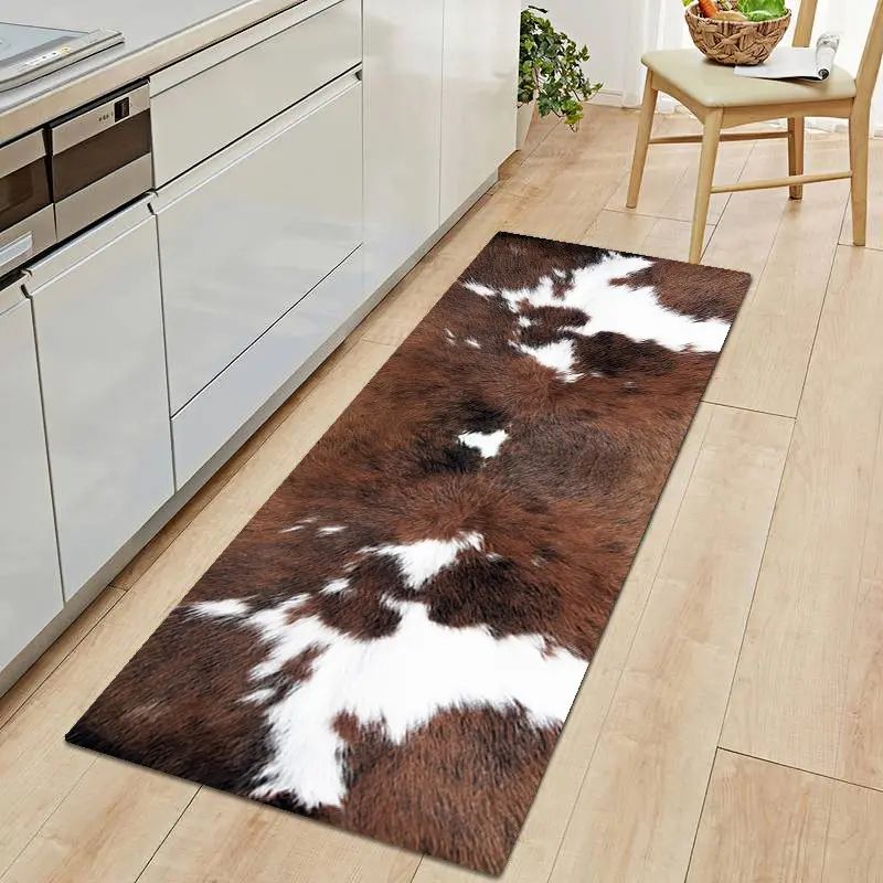 VIKAMA 1/2Pcs Western Cow Prin - Cowhide Rug Faux ulasan dan harga