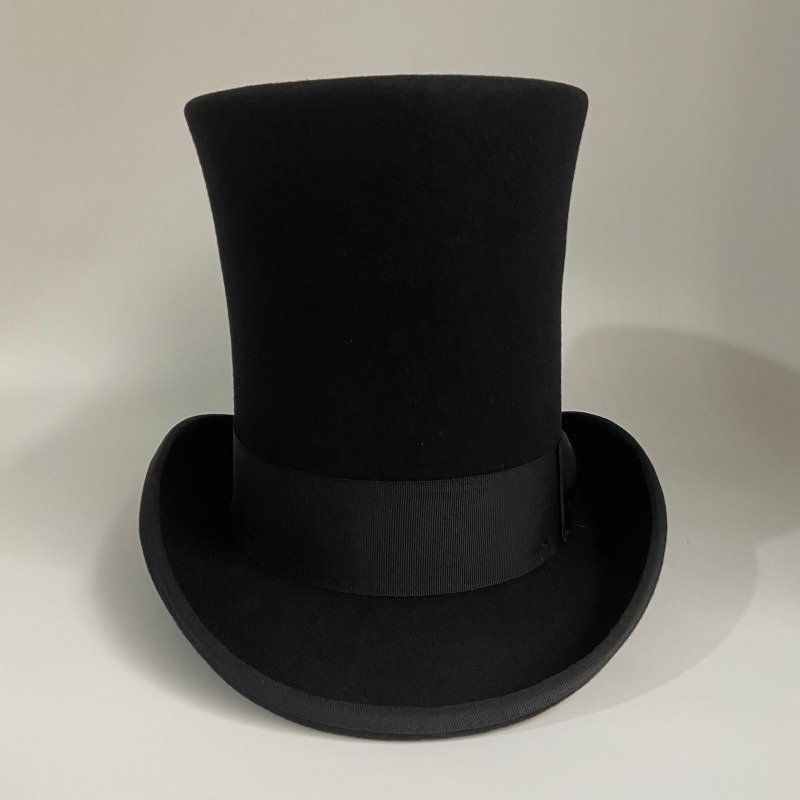 Black Wool Felt Top Hat Men's  - Victory Home Decor ulasan dan harga