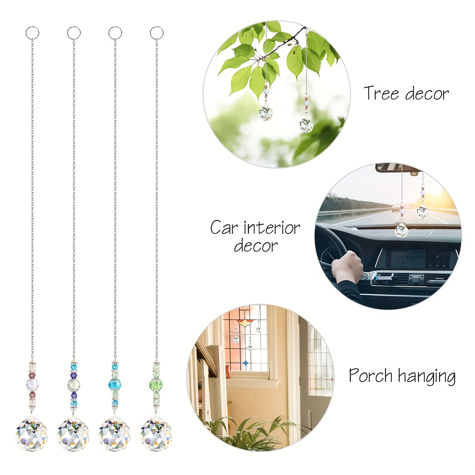 4 Pcs Window Crystal Suncatche - Crystal Sun Catcher ulasan dan harga