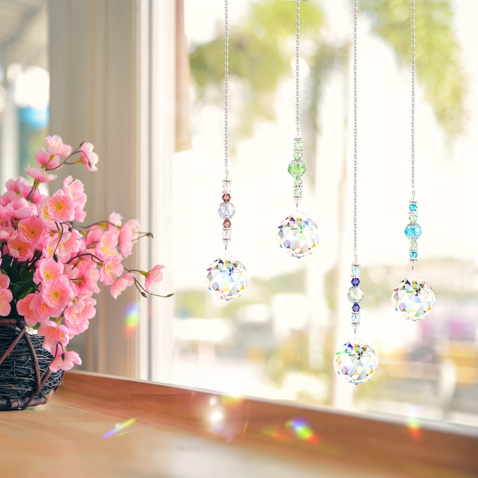 4 Pcs Window Crystal Suncatche - Crystal Sun Catcher ulasan dan harga