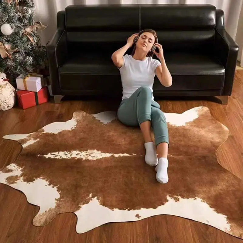 Premium Cow Print Faux Hide Ru - Cowhide Rug Faux ulasan dan harga