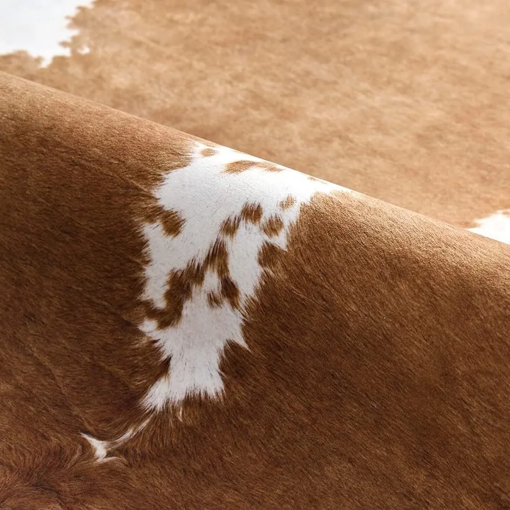 Premium Cow Print Faux Hide Ru - Cowhide Rug Faux ulasan dan harga