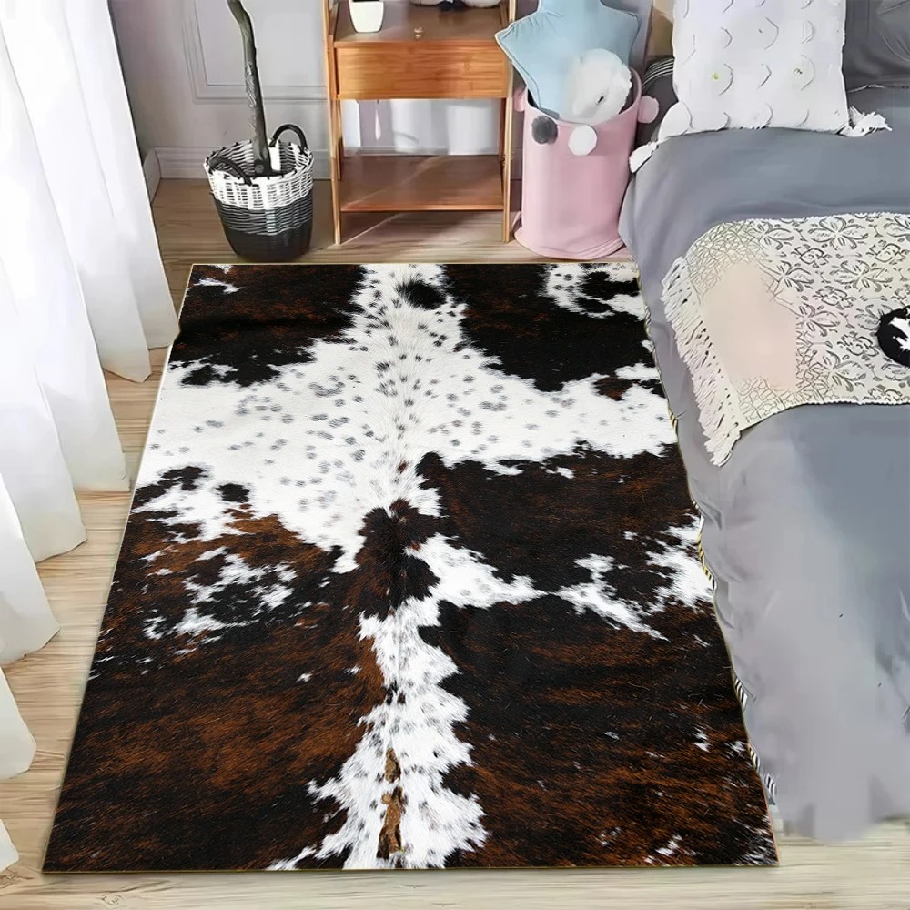 Faux Cowhide Pattern Area Rug  - Cowhide Rug Faux ulasan dan harga