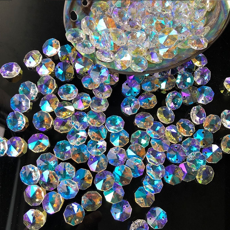100PCS Aurora Crystal Glass Oc - Crystal Sun Catcher ulasan dan harga