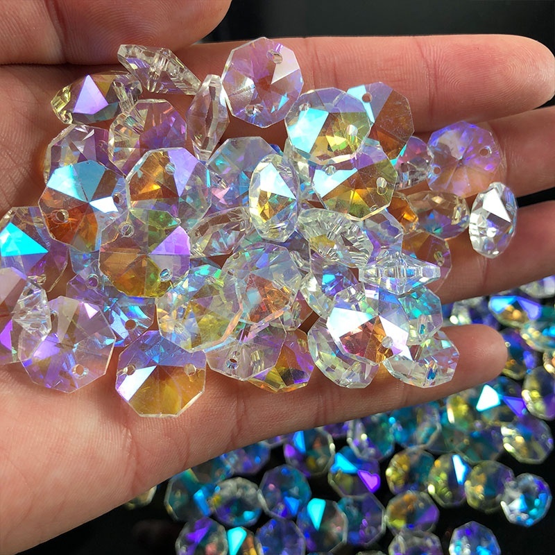 100PCS Aurora Crystal Glass Oc - Crystal Sun Catcher ulasan dan harga