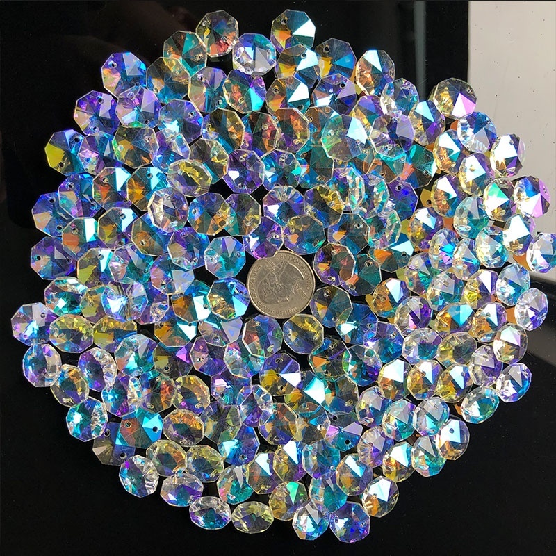 100PCS Aurora Crystal Glass Oc - Crystal Sun Catcher ulasan dan harga
