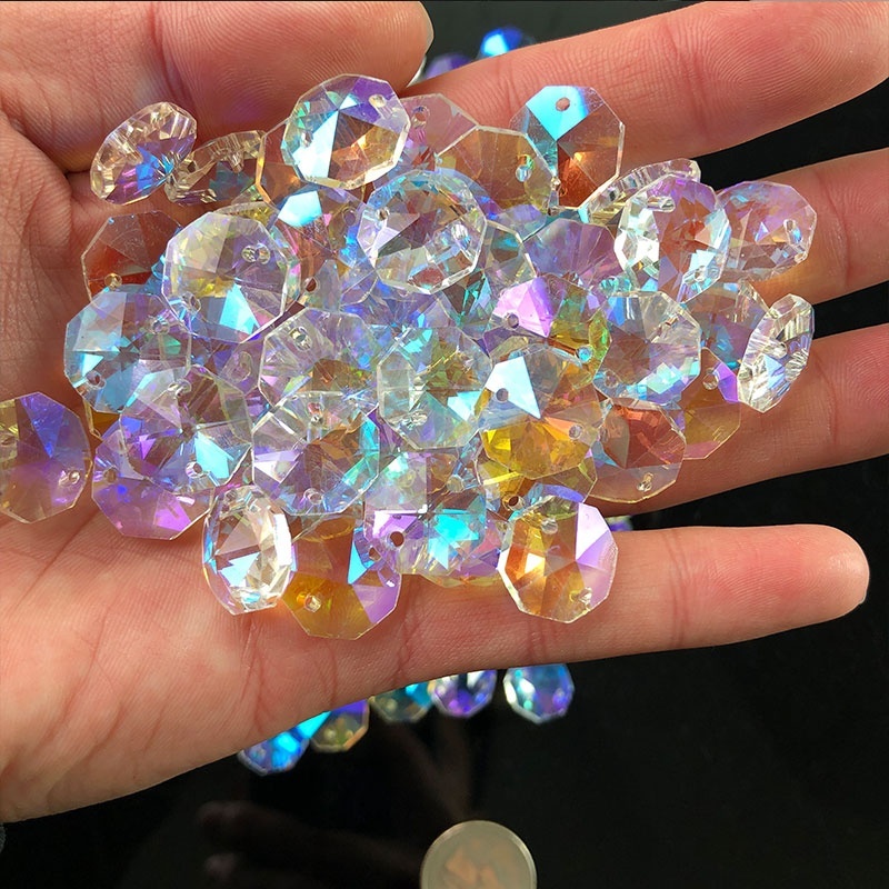 100PCS Aurora Crystal Glass Oc - Crystal Sun Catcher ulasan dan harga