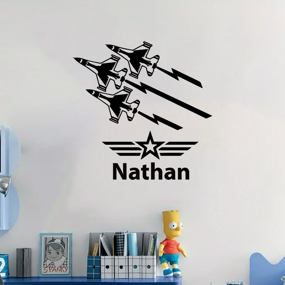 1PC Colorful Airplane Customiz - Home Decor Wall Tiles ulasan dan harga